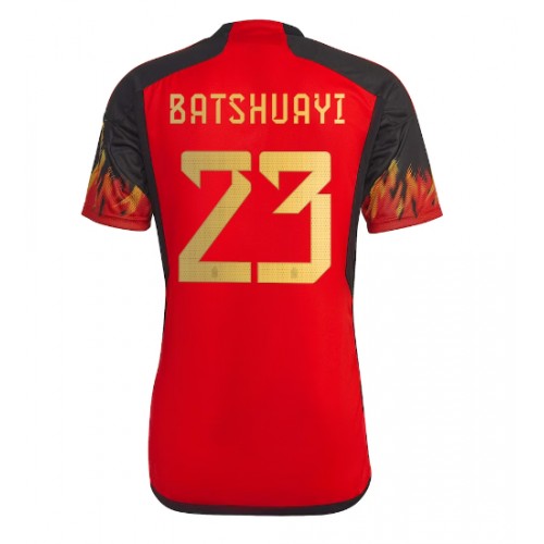 Maillot de foot Belgique Michy Batshuayi #23 Domicile Monde 2022 Manches Courte